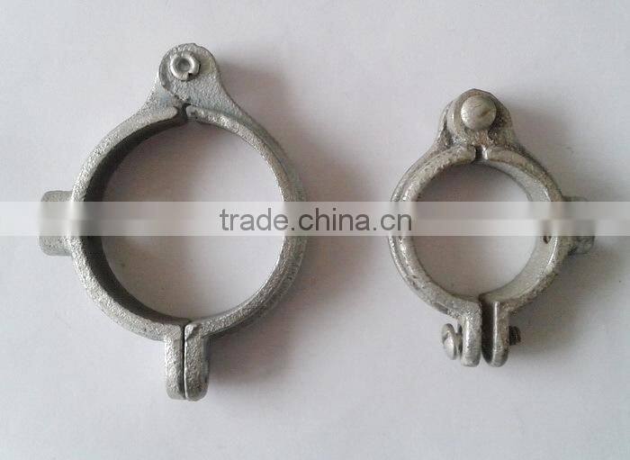 Steel U and round shape pipe clamp, metal pipe strap