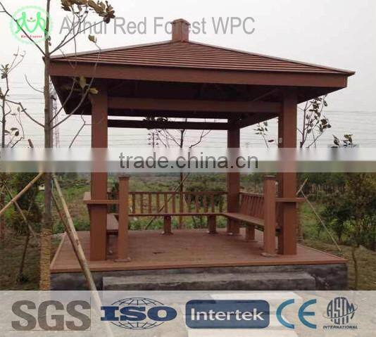 wood plastic composite wooden garden arbor