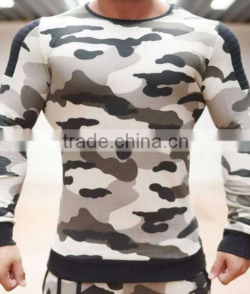 Mens camo sublimation t-shirt wholesale custom muscle shirt