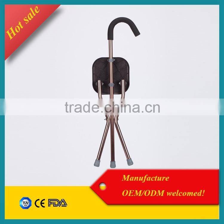 Stable disabled walking support canes lightweight walking stick with chair