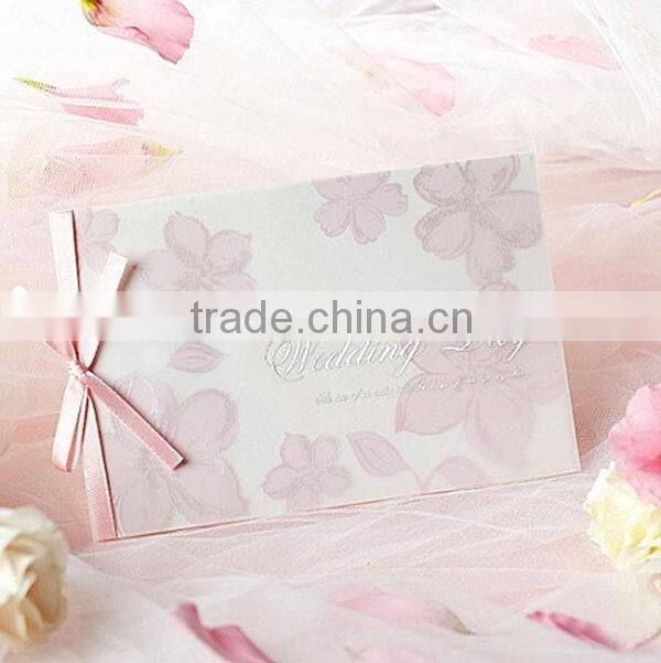 Top quality useful 2014 fashion wedding invitation card