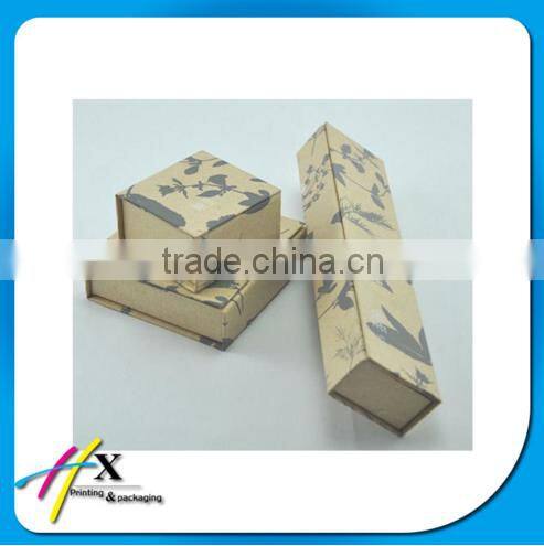 Chinese style folding cardboard jewelry ring box