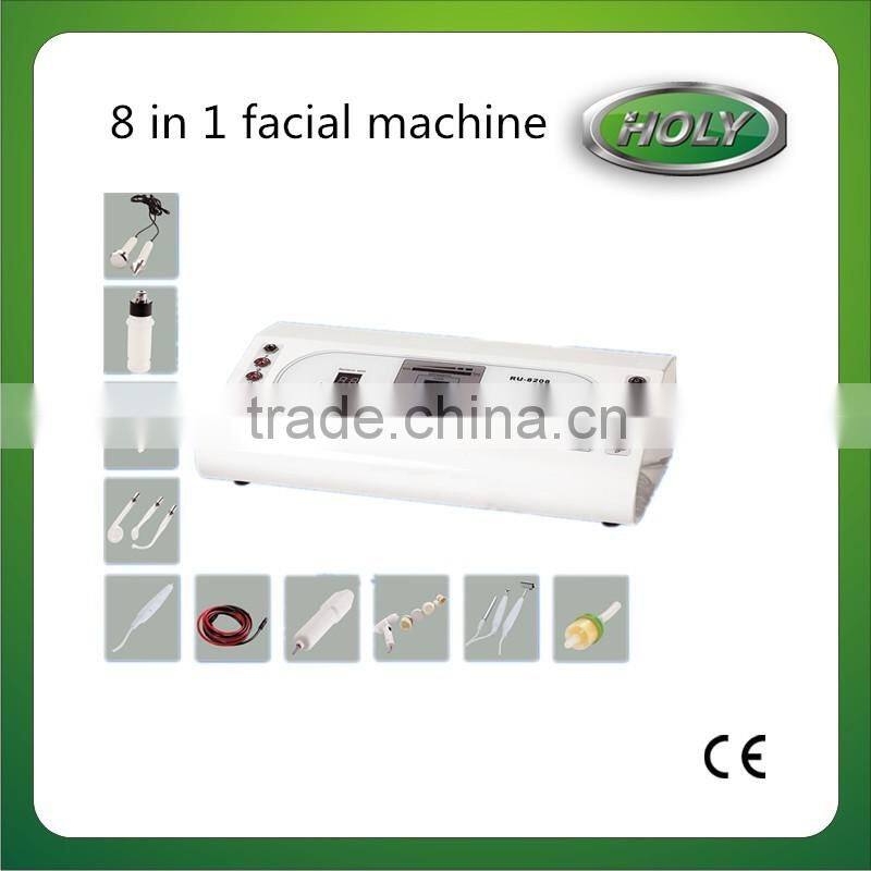 Hottest multifunction remove blackhead machine remove facial wrinkle beauty machine/8 in 1 facial machine