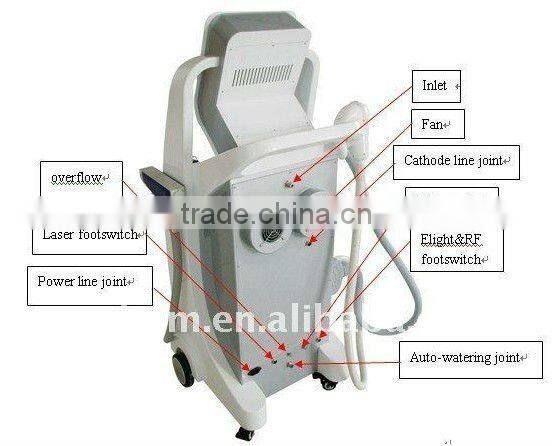 IPL+RF+Laser tattoo removal+ E-light with medical CE