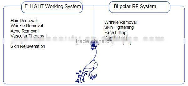 real 2000W 2 in 1 hair removal skin rejuvenation ipl hair removal elight ipl rf machine