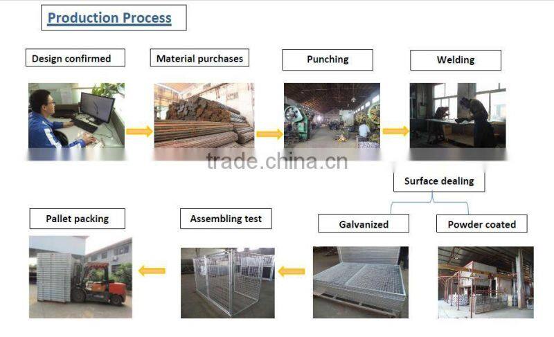 Clamp Connected Wire Mesh Dog Kennel Panel With Door