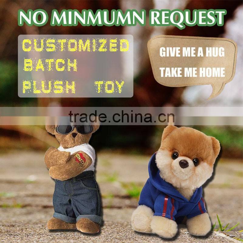 Hot sale promotional plush keychain toy, plush wolf keychain toy