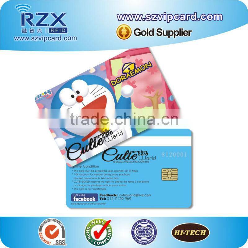 custom printing plastic sle4442 contact ic card