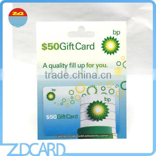 Plastic PVC Discount Gift Card With Paper Holder