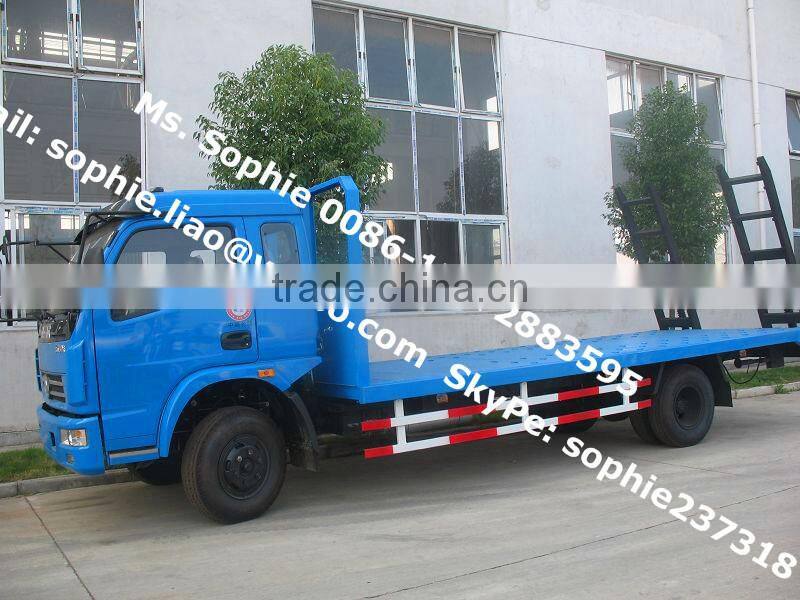 4*2 Dongfeng Jingka 7ton Small Flat Bed Truck,excavator carrying truck