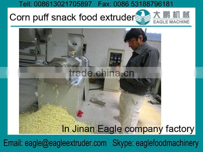 Jinan Eagle cereals corn rice puff snacks food types cheese ball sticks and cheetos twin screw extruder machine