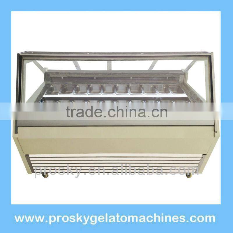 NOVA 240 gelato hard ice cream glass food display equipment