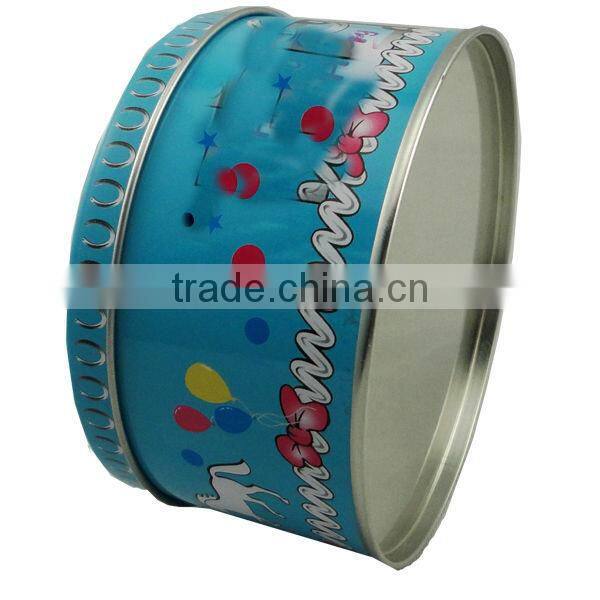 factory sale custom fashionable round food storage tin