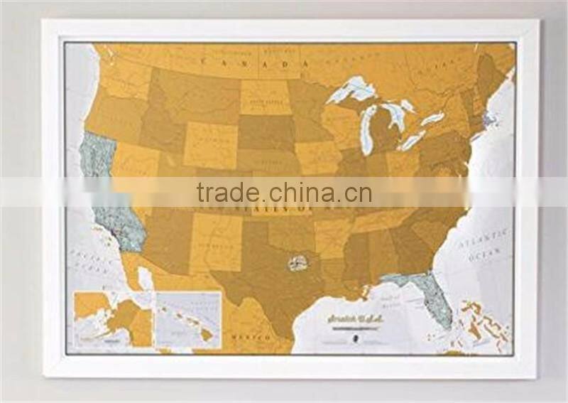 Scratch USA Scratch off places you travel America (US) Detailed cartography including US States