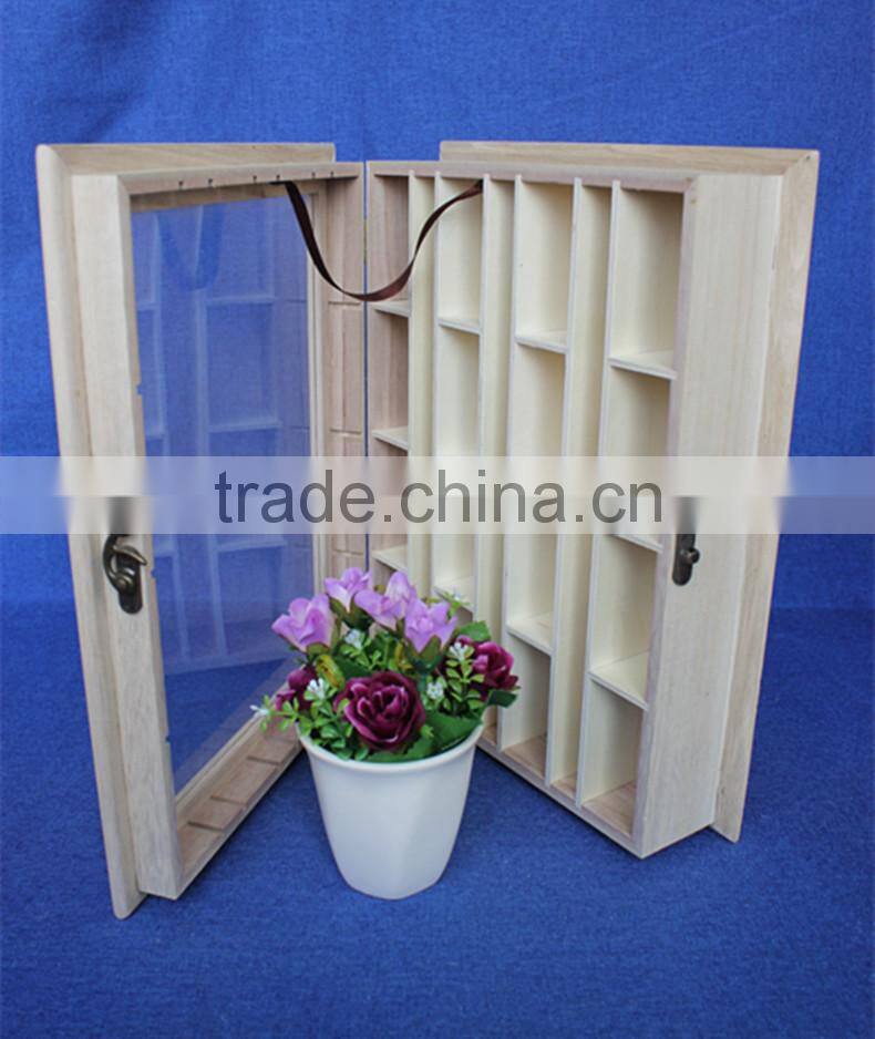 square wood gift boxes with internal holes