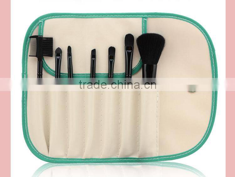 Popular Hot Selling Colorful 7 in 1 Make-Up Brush Set High Quality Comestic Brush With CROCO Bag For Brushes