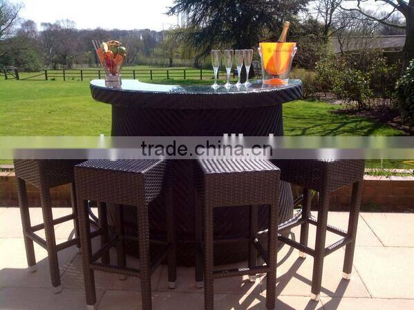 2017 Sigma trade assurance all weather cheap plastic rattan outdoor modern bar furniture