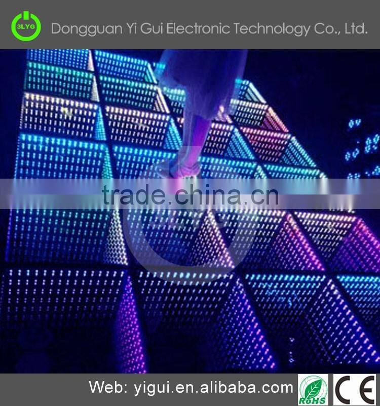 High lumen YG090E led light floor 15w square RGB mixing colorful changing dance floor