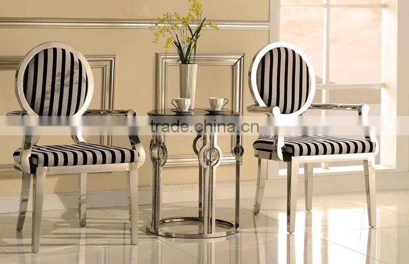 Modern luxury stylish PU stanless steel leg leisure chair ND116G