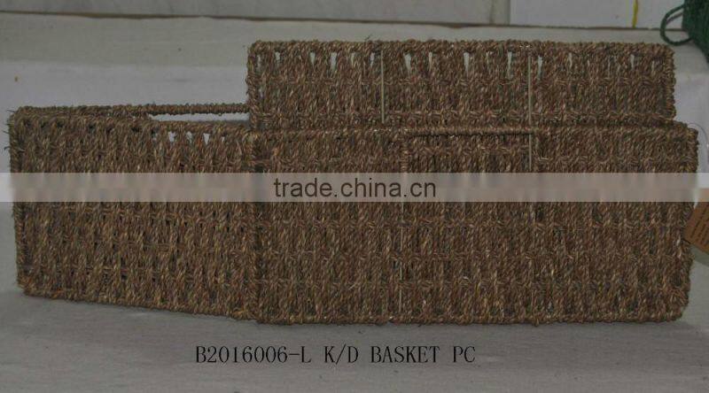 seagrass iron shelf basket