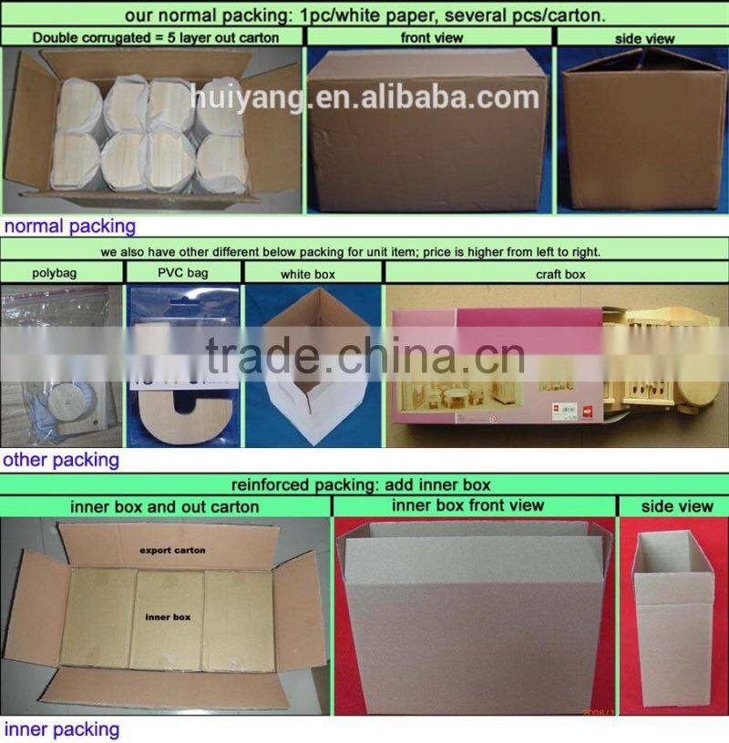 Two layers drawer wooden sewing box suit unfinished