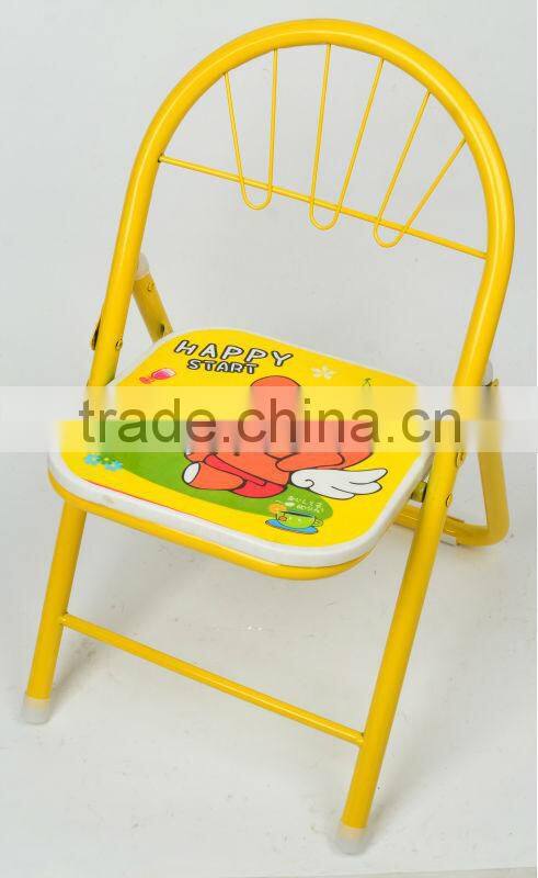 metal tube and plastic plate foldable child chair