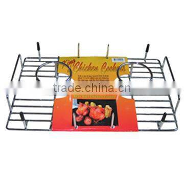 beer can wire chicken cooker with chrome plate