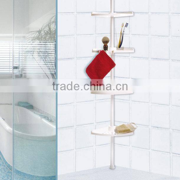 Adjustable height Bathroom corner rack