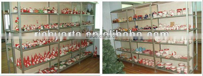 High white effect ceramic christmas decoration with LED light New item