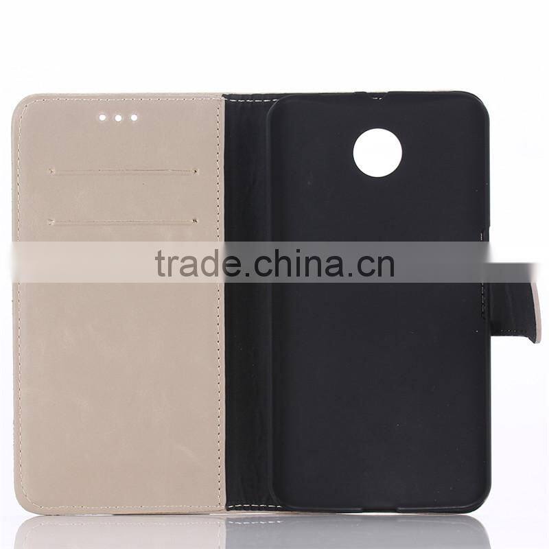 High quality crazy-horse PU card bumper/pocket cell phone case for LG