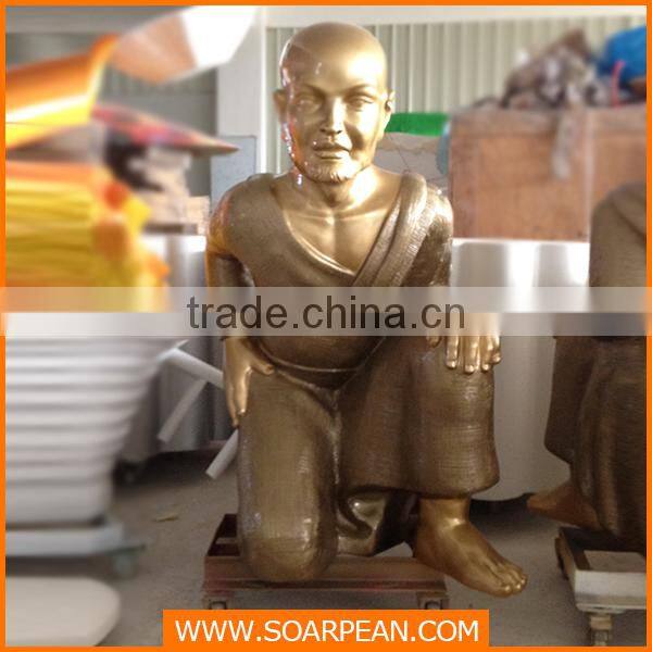 Fiberglass Kneeling Buddha Statue for sale