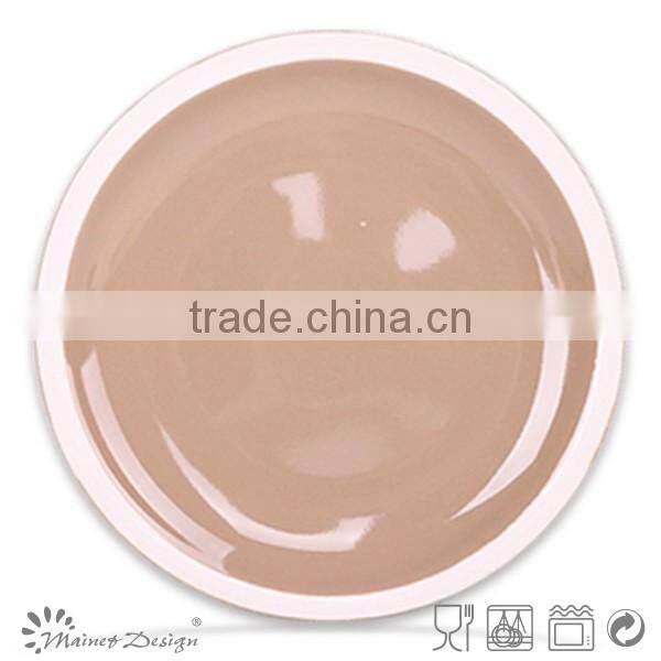 bi-color ceramic dinner plate dishes