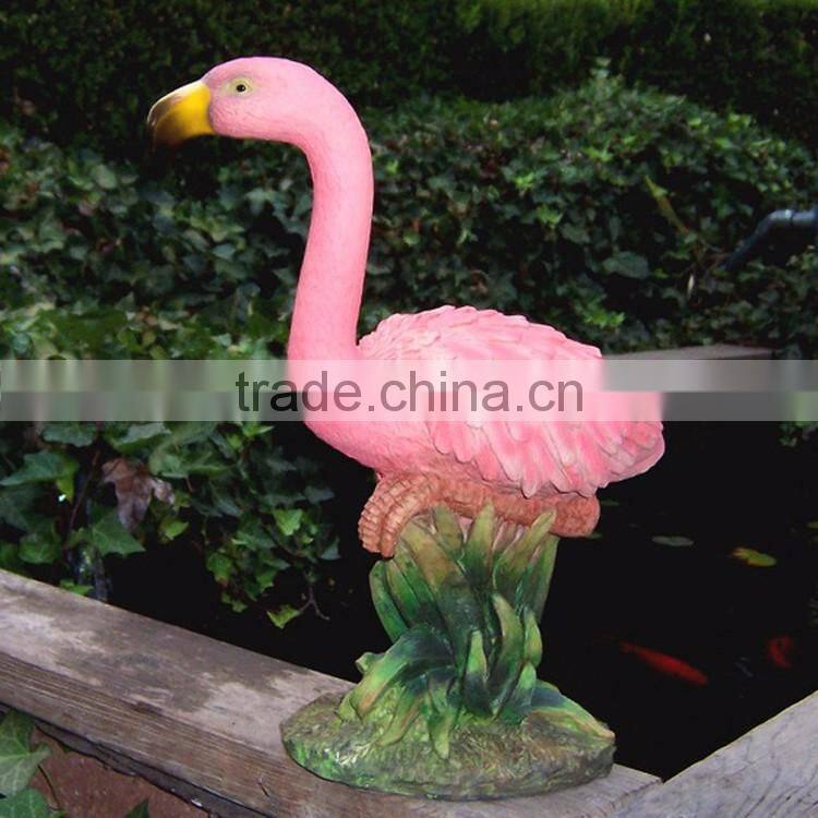 promotion handmade decorative polyresin garden flamingo statue