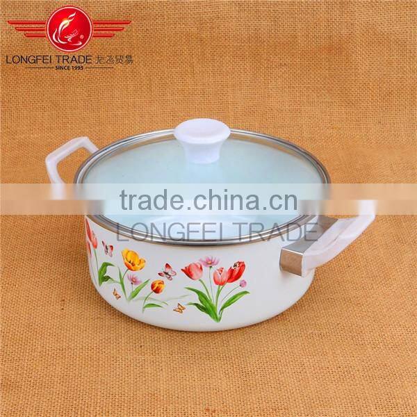110DG enamel casserole set pot 3pcs enamel cast iron cookware