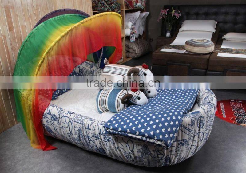 MMD07 luxury fabric egg bed 2016 alibaba new children furniture funky baby kids bedroom furniture