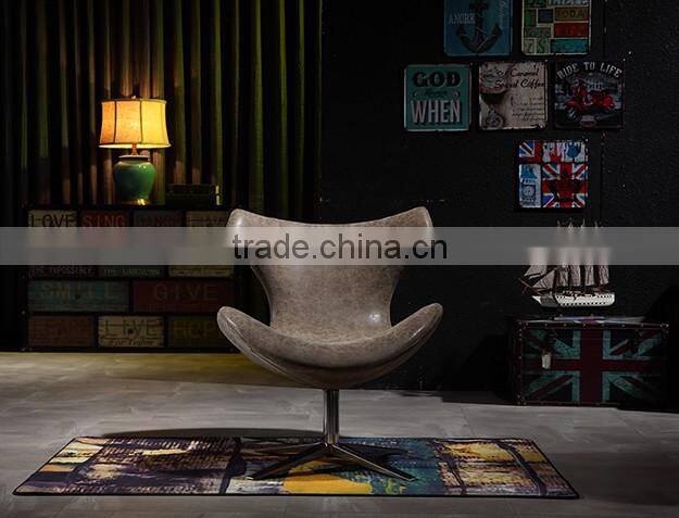 YYF2 lofty high quality Italian vintage leather antique adjustable dining swan chair