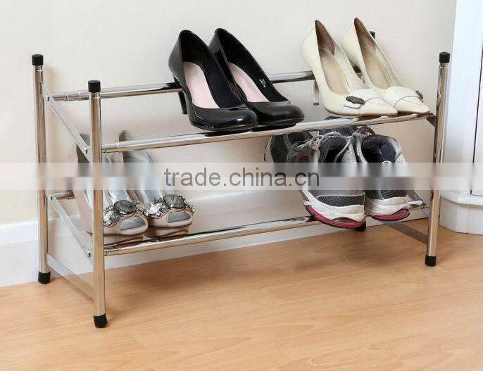2- Tier Extendable Shoes Rack Shoes Stand Organiser for up to 10 Pairs of Shoes