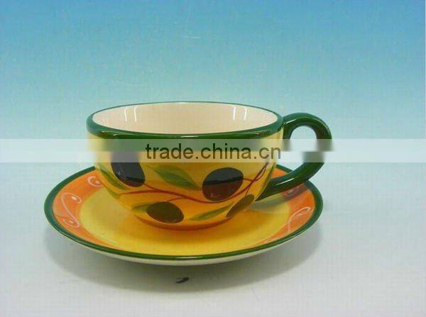 Factory sale yellow mug cup,turkish coffee ceramic cups