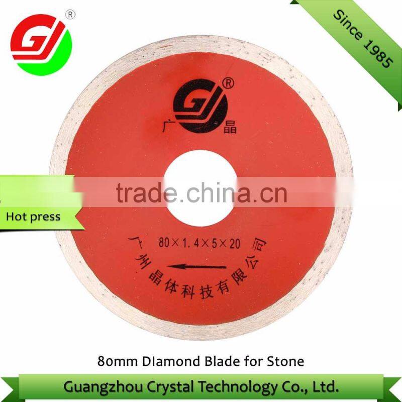 80mm Small diamond Saw Blade for Granite Continuous Rim Sintered Circular Blade