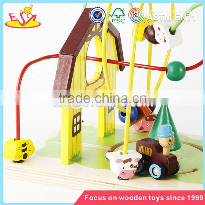 wholesale best toddlers wooden bead maze toy educational games wooden kids bead maze toy W11B141
