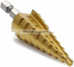 4-20mm HSS Hex Shank TiN Coated Step Drill