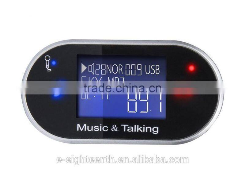 2016 hot universal New Handsfree LCD Bluetooth Car Kit MP3 Player FM Transmitter