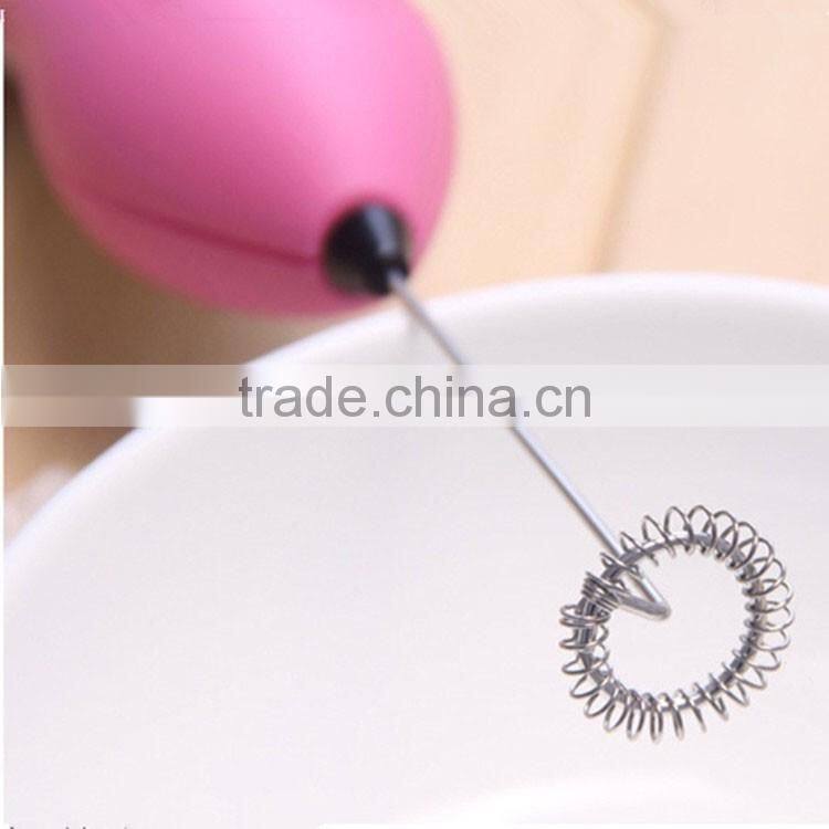 Handheld Electric Milk Coffee Frother Cappuccino Latte Whisk Stainless Steel And Plastic Stirrer