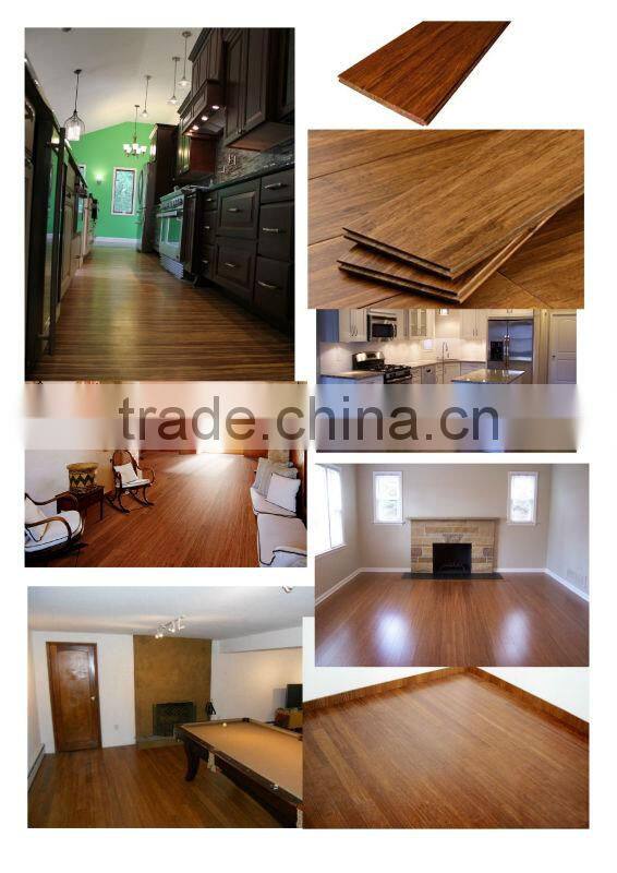Factory Supplied Good Quality and Cheap Carbonized Click Strand Woven Bamboos Floor