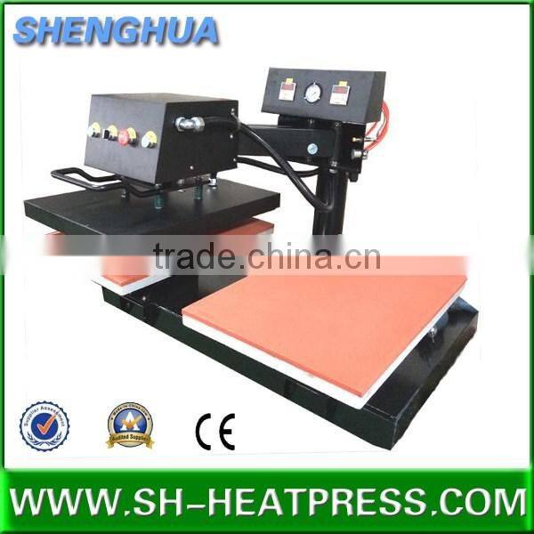swing head double stations pneumatic heat press machine for sale, CE approved
