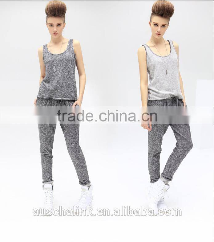 personalized woman knitted slim sweat pants joggers low price