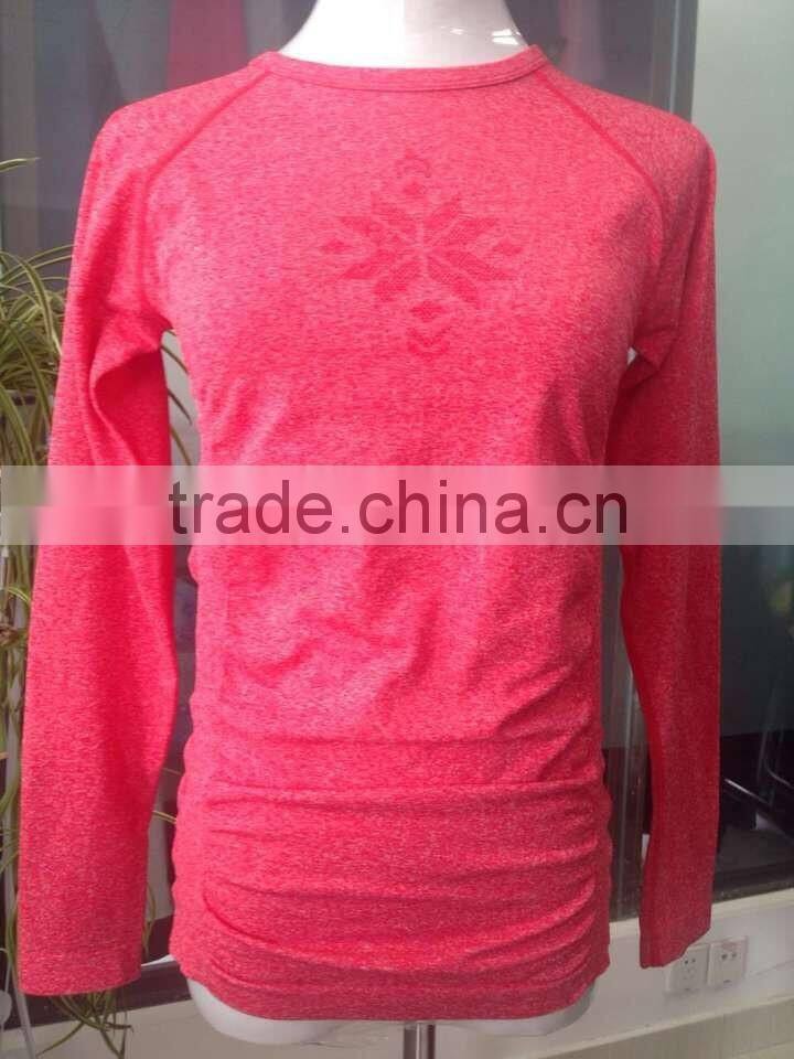 OEM Women's Long Johns Round Neck Colorful Seamless Underwear