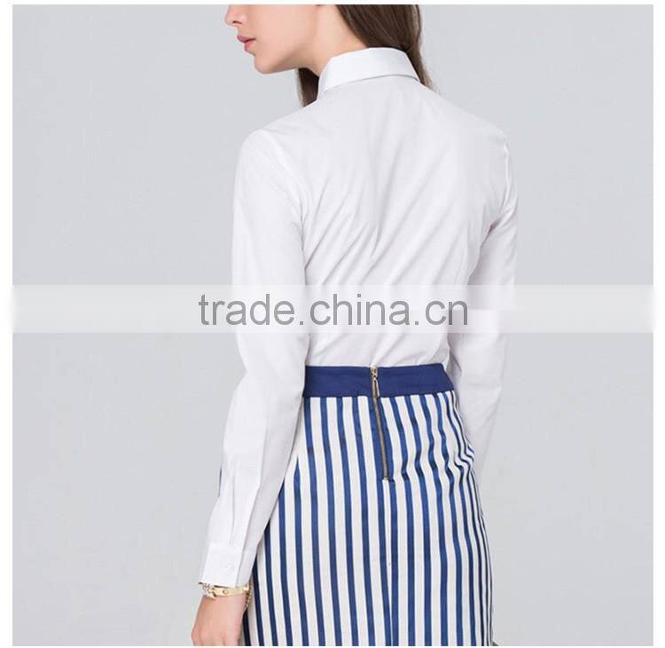 Wholesale fashion close-fitting shirt for office ladies,images of ladies casual tops