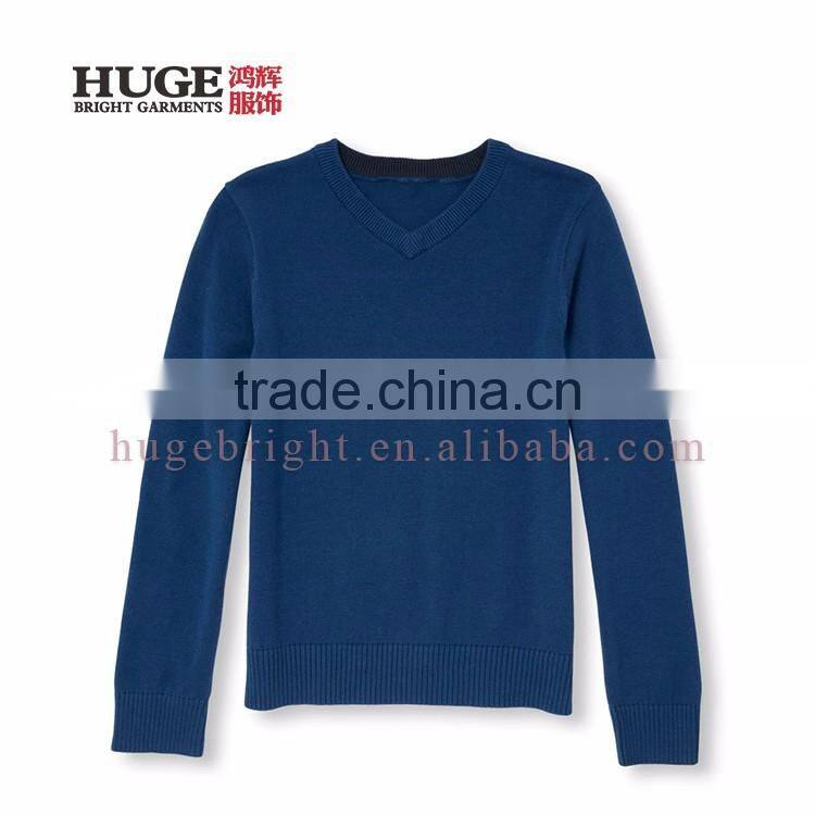 Superior Fabric 100% Cotton V Neck Knitted Sweaters For Kids