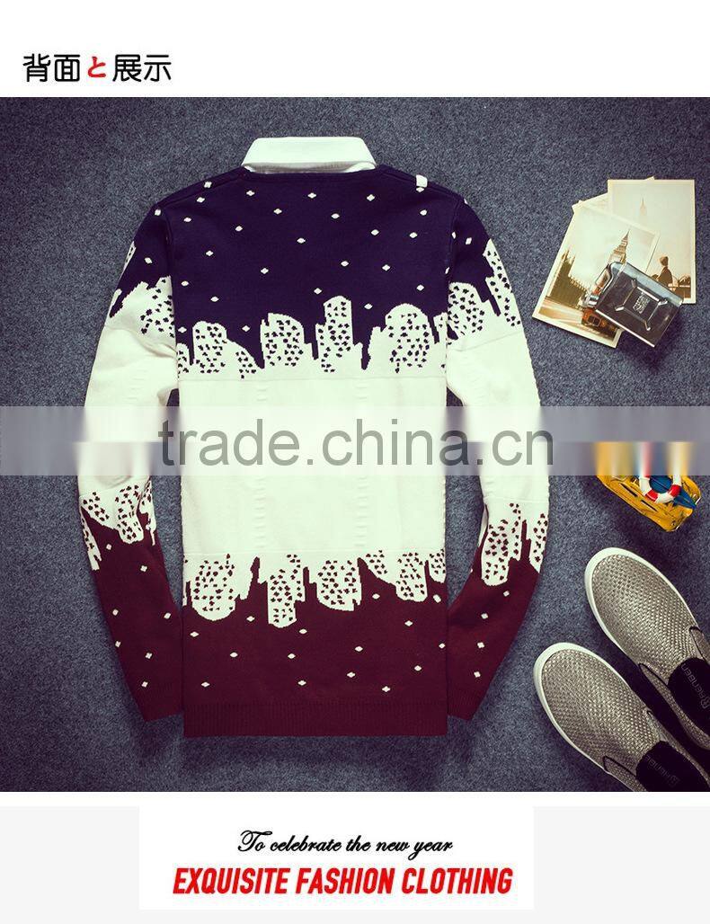 GZY 2015 hot selling men blank sweater korean style sweater